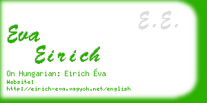 eva eirich business card
